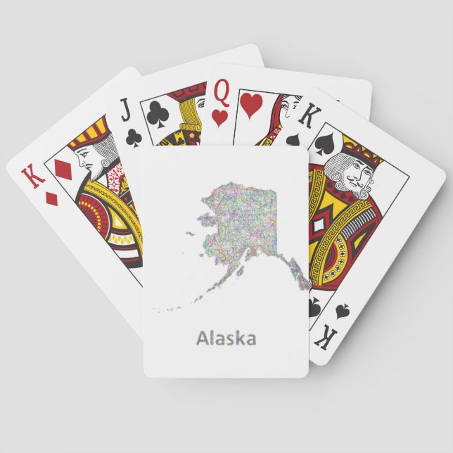 Jeu De Cartes Carte de l'Alaska (dos)