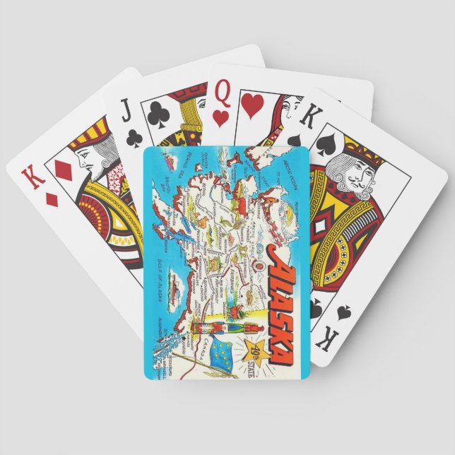 Jeu De Cartes Carte de l'Alaska Playing Cards (dos)