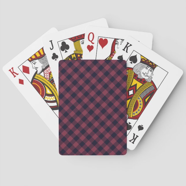 Jeu De Cartes Carte de lecture Black Red Check (dos)