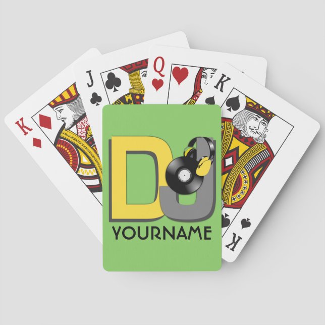 Jeu De Cartes Carte de lecture DJ personnalisée (dos)