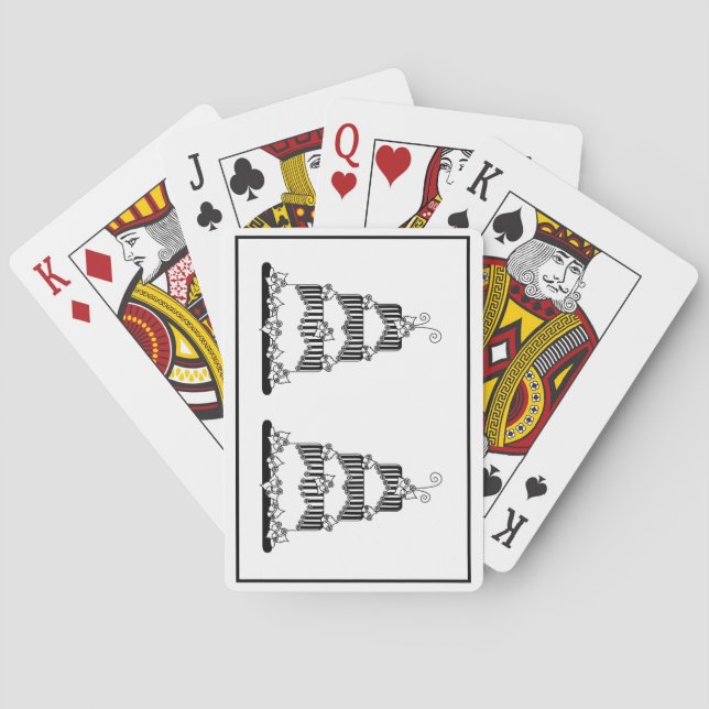 Jeu De Cartes Carte de lecture graphique de gâteau mariage (dos)