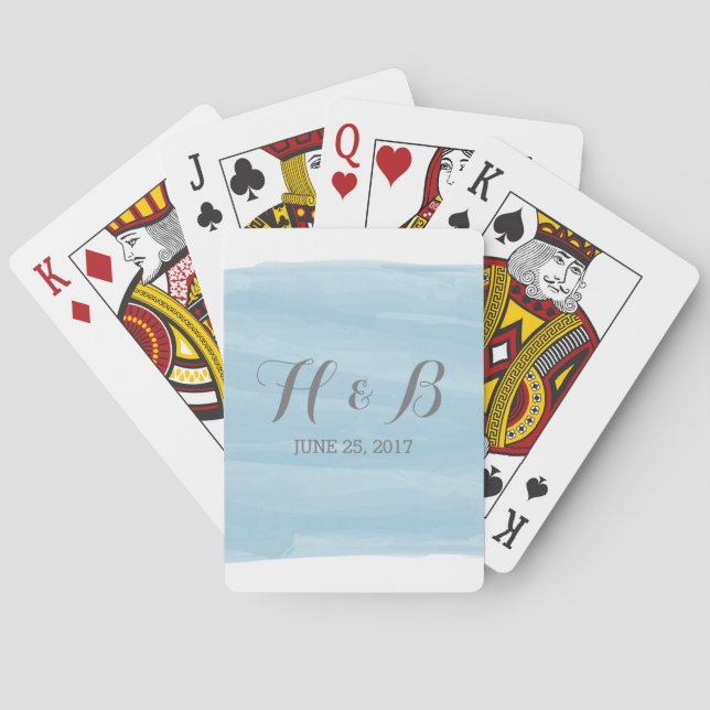 Jeu De Cartes Carte de lecture Mariage couleur bleu (dos)