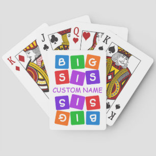 Jeu De Cartes Carte de lecture personnalisée Big Sis