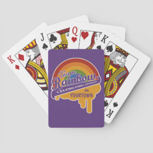 Jeu De Cartes Carte de lecture personnalisée de l'équipe Rainbow