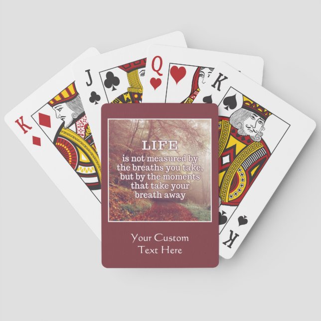 Jeu De Cartes Carte de lecture personnalisée du devis vie (dos)