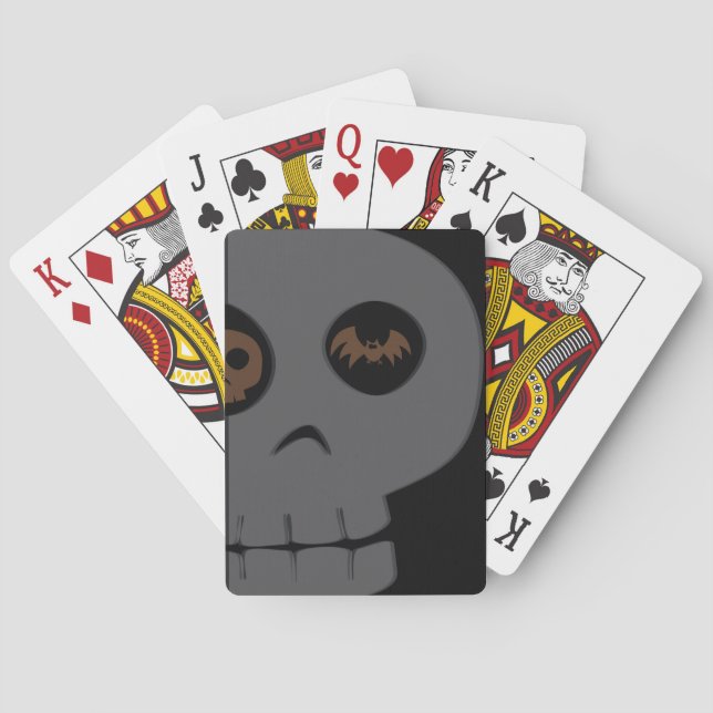 Jeu De Cartes Carte de lecture personnalisée Halloween Skull (dos)