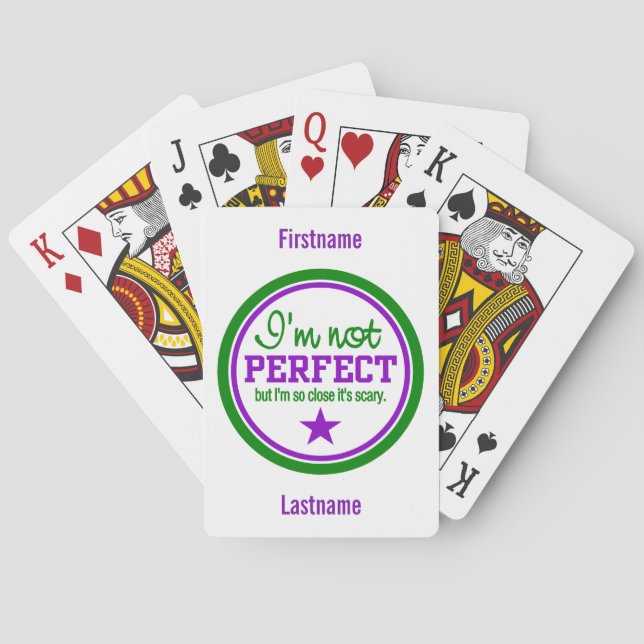 Jeu De Cartes Carte de lecture personnalisée non parfaite (dos)