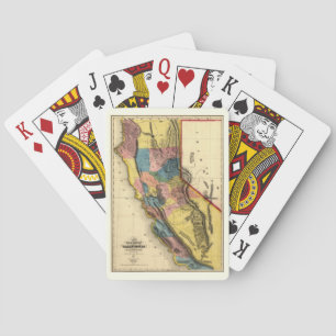Jeu De Cartes Carte de l'État de Californie région or 1851