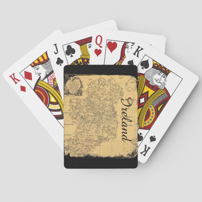 Jeu De Cartes Carte de l'Irlande antique Jouer des cartes (dos)