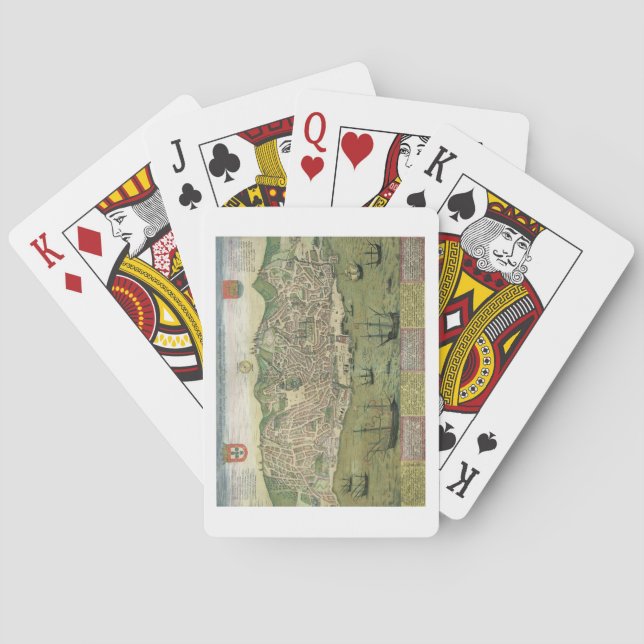 Jeu De Cartes Carte de Lisbonne, de Civitates Orbis Terrarum par (dos)