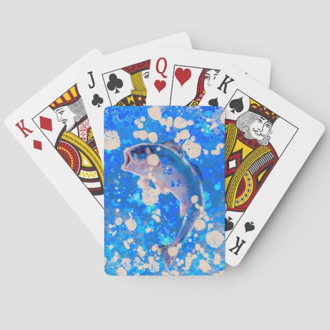 Jeu De Cartes Carte de poisson bleu (dos)