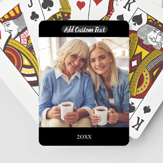 Jeu De Cartes Carte de poker à texte personnalisé avec photo