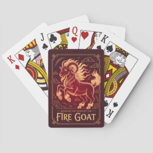 Jeu De Cartes Carte de poker d'anniversaire Chèvre de Feu 2027