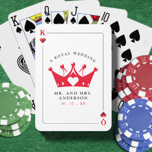 Jeu De Cartes Carte de Poker King & Queen of Hearts Casino