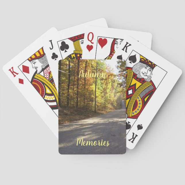 Jeu De Cartes Carte de pont ou souvenirs d'automne (dos)