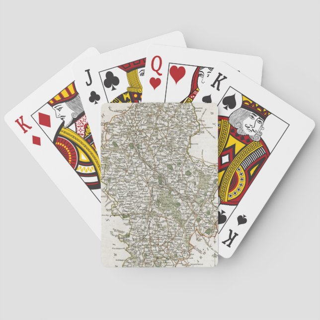 JEU DE CARTES CARTE DE STAFFORDSHIRE, 1793 (dos)