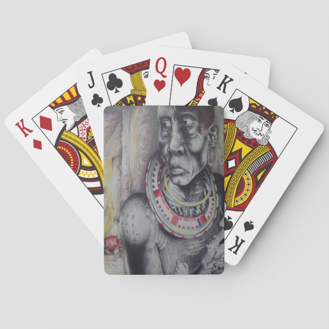 Jeu De Cartes Carte de vélo Masai People customisée (dos)