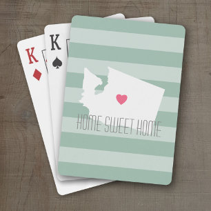 Jeu De Cartes Carte de Washington Accueil État Amour avec Cœur P