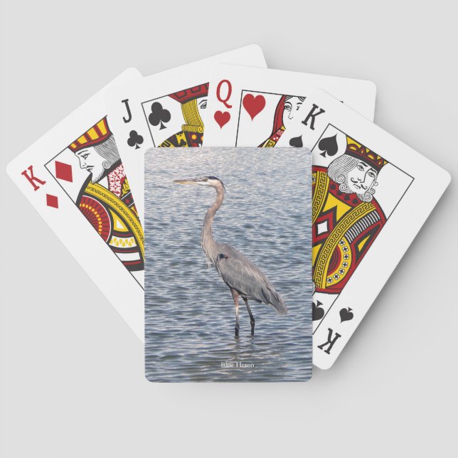 Jeu De Cartes Carte d'eau Blue Heron (dos)
