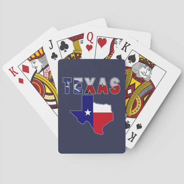 Jeu De Cartes Carte des drapeaux avec le Texas (dos)