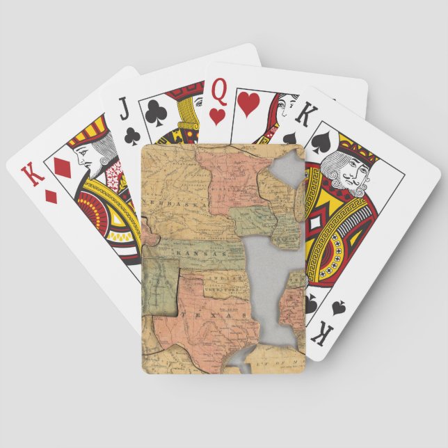 Jeu De Cartes Carte des Etats-Unis et du Canada (dos)