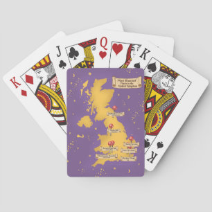 Jeu De Cartes Carte des lieux les plus hantés du Royaume-Uni.