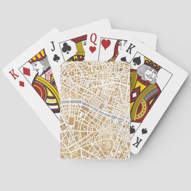 Jeu De Cartes Carte dorée de ville de Paris (dos)