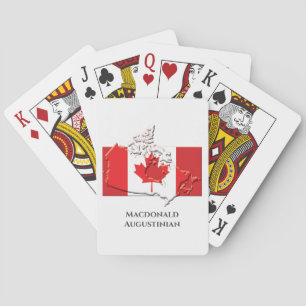 Jeu De Cartes CARTE DRAPEAU DU CANADA Patriotique Personnalisée