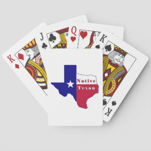 Jeu De Cartes Carte du drapeau texan natif