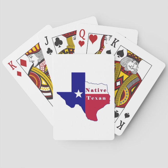 Jeu De Cartes Carte du drapeau texan natif (dos)