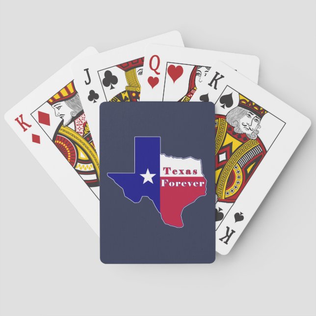 Jeu De Cartes Carte du drapeau Texas Forever (dos)