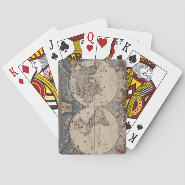 Jeu De Cartes Carte du monde antique : Art de la cartographie hi (dos)