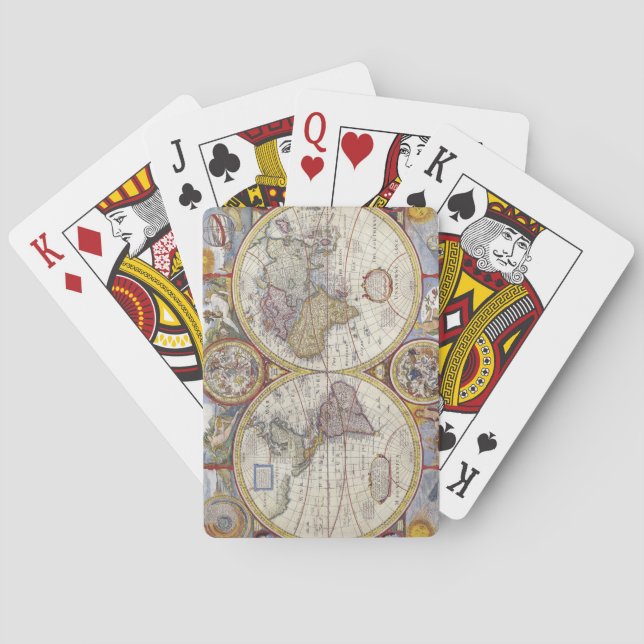 Jeu De Cartes Carte du monde de 1626 (dos)