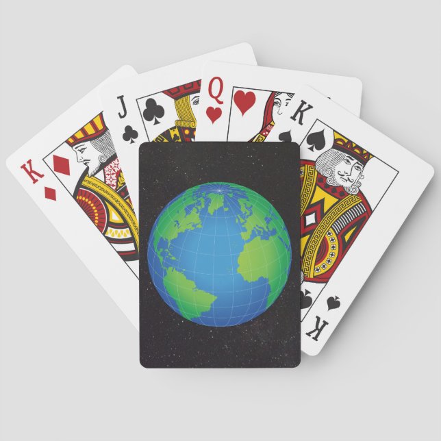 Jeu De Cartes Carte du monde Starry Sky (dos)