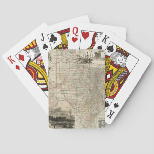 Jeu De Cartes Carte du Texas aux frontières du comté