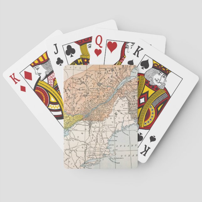 JEU DE CARTES CARTE : EST DU CANADA (dos)