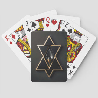 Jeu De Cartes Carte forme en verre d'or Triangle