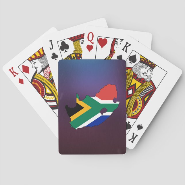 Jeu De Cartes Carte fraîche de drapeau de l'Afrique du Sud (dos)