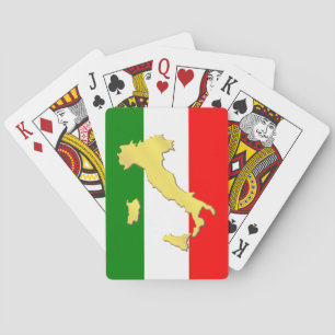Jeu De Cartes Carte Gold Italie Drapeau italien