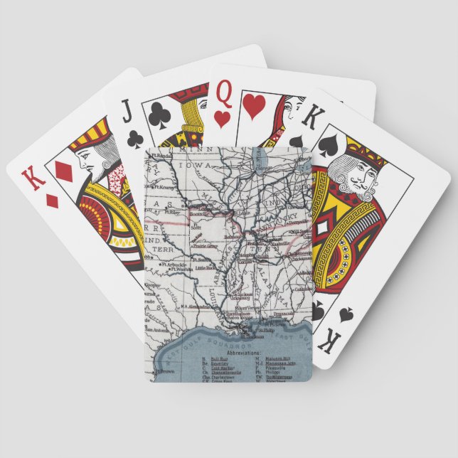 JEU DE CARTES CARTE : GUERRE CIVILE, 1861 (dos)