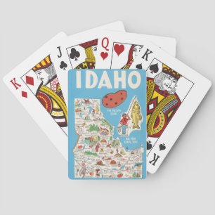 Jeu De Cartes Carte Idaho Vintage colorée Jouer des cartes