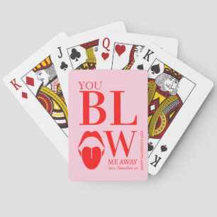 Jeu De Cartes Carte Jour des Valentines Rouge Rose