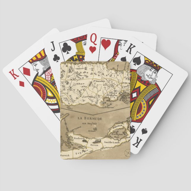 Jeu De Cartes CARTE : La JAMAÏQUE, 1767 (dos)