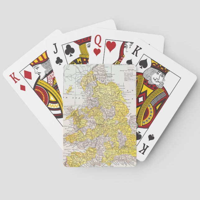 JEU DE CARTES CARTE : L'ANGLETERRE ET LE PAYS DE GALLES (dos)