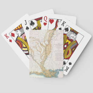 JEU DE CARTES CARTE : LE FLEUVE MISSISSIPPI, 1861