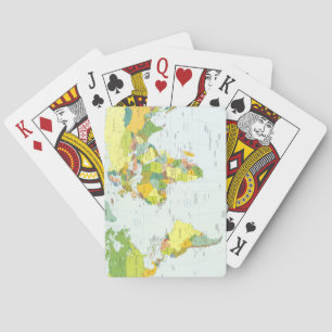 Jeu De Cartes Carte mondiale Globe Pays Atlas