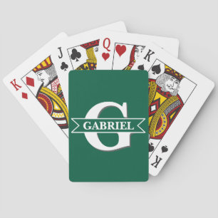 Jeu De Cartes Carte Poker Personnalisée Moderne Monogramme Nom