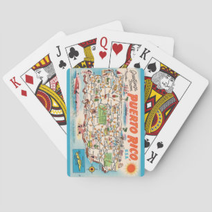 Jeu De Cartes Carte Porto Rico vintage Lecture Cartes