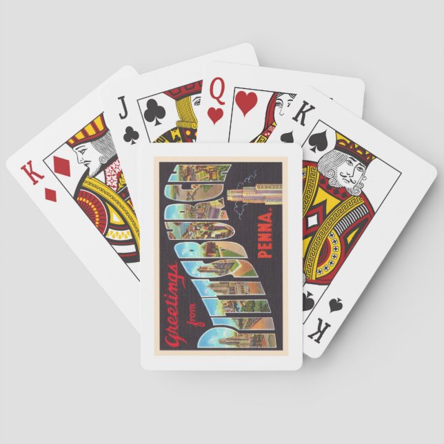 Jeu De Cartes Carte postale grand format de Pittsburgh Pennsylva (dos)