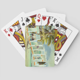 Jeu De Cartes Carte postale vintage de Tahiti avec texte